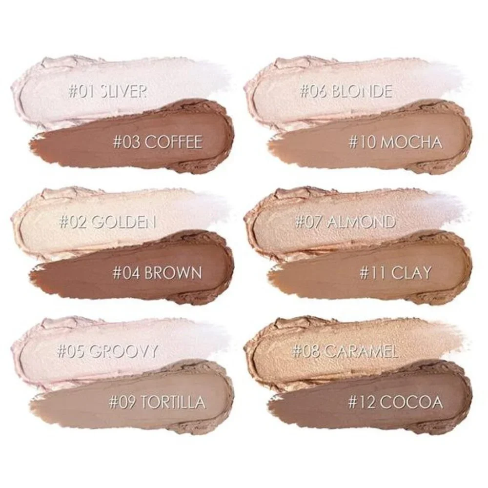 2 Pcs Mineral Cream Contour Stick Makeup, Light-medium